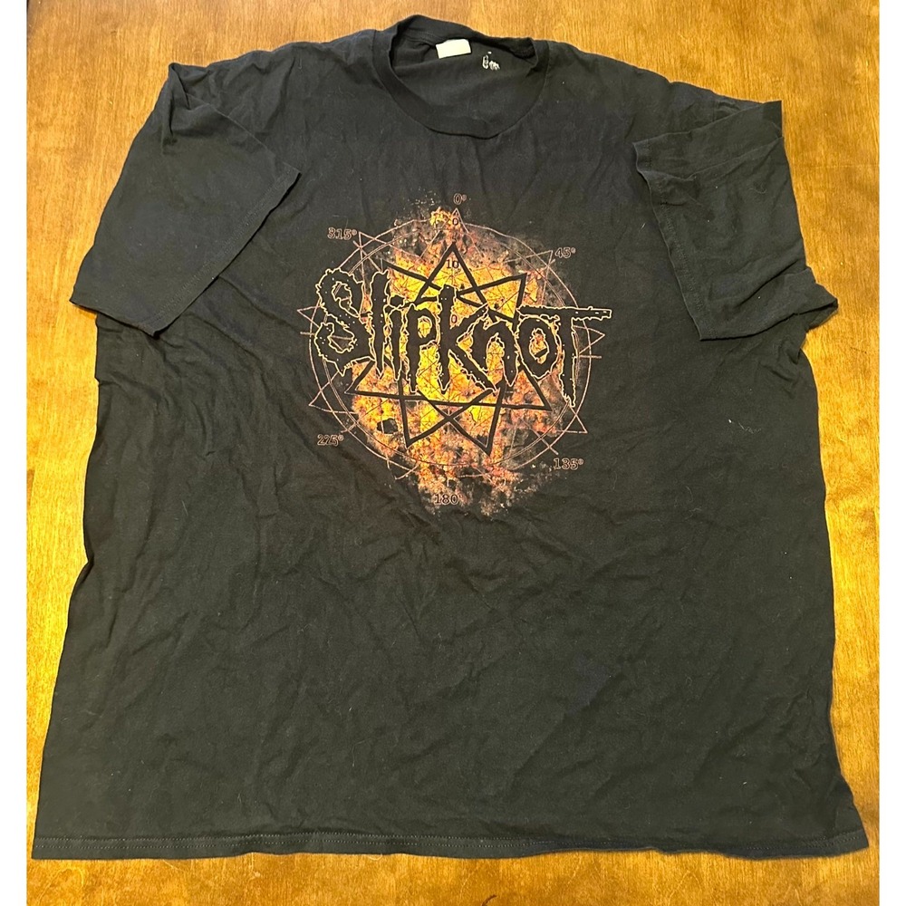 Port & Company Slipknot T Shirt Mens 3XL Black Graphic Print Cotton Crew Neck